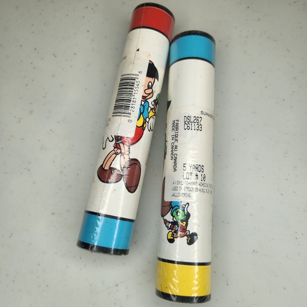 Vintage Disney Pinocchio Jiminy Cricket Wallpaper Border 5 Yards Lot of 2